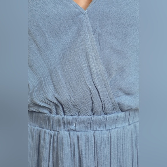 LULU’S Lost in Paradise Slate Blue Maxi Dress Size Medium NWT - Picture 4 of 13